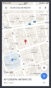Googleマップの表示画面